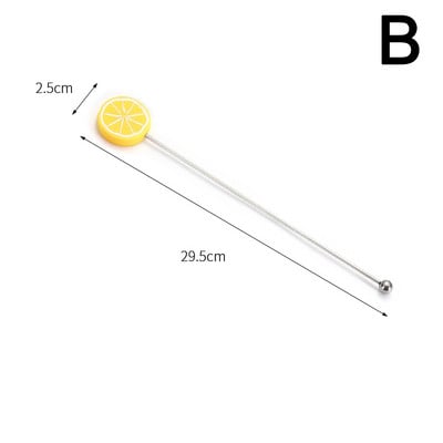 1PC Duga ručka Štapići za miješanje od nehrđajućeg čelika Štapići za miješanje koktel pića Barmen Alati za miješanje Kuhinjski pribor Pribor