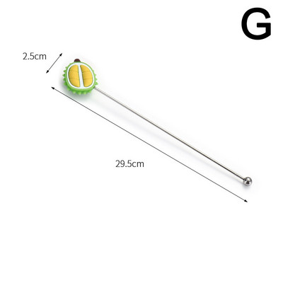 1PC Duga ručka Štapići za miješanje od nehrđajućeg čelika Štapići za miješanje koktel pića Barmen Alati za miješanje Kuhinjski pribor Pribor