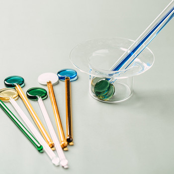 18cm Creative Mixing Cocktail Stirrers Glass Sticks for Wedding Party Bar Swizzle Drill Glass Coffee Mixing Manual Rod