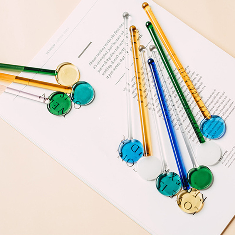 18 cm kreativna miješalica za koktele Stakleni štapići za svadbene zabave Bar Swizzle Drill Staklena šipka za ručno miješanje kave