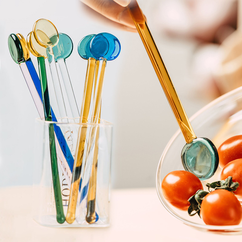 18 cm kreativna miješalica za koktele Stakleni štapići za svadbene zabave Bar Swizzle Drill Staklena šipka za ručno miješanje kave