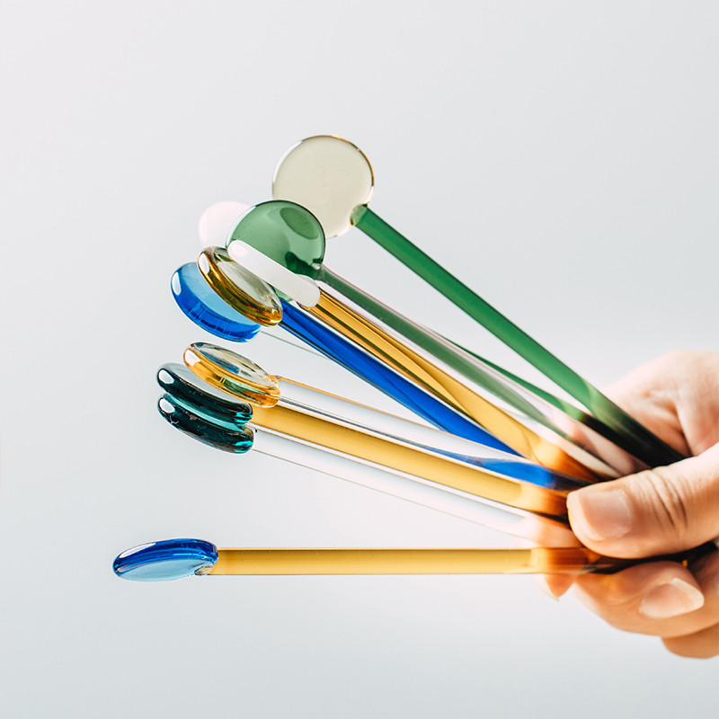 18 cm kreativna miješalica za koktele Stakleni štapići za svadbene zabave Bar Swizzle Drill Staklena šipka za ručno miješanje kave