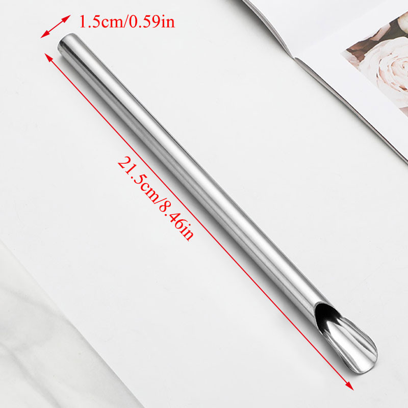 Velika 15 mm Bubble Tea Milkshake slamka za višekratnu upotrebu Metalna slamka od 304 nehrđajućeg čelika Set slamki za piće Bar Boba ravne slamčice