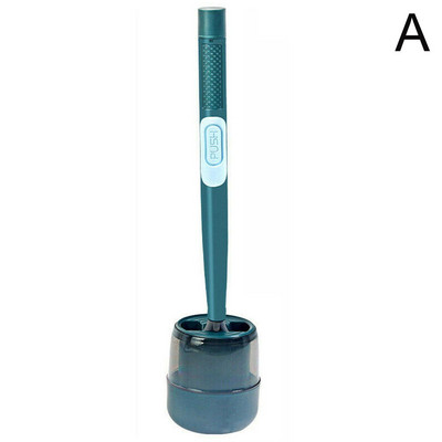 Silikona tualetes birste Tualetes tīrāmā bez mirušā leņķa mazgāšanas tualetes suka Pie sienas stiprināma mājsaimniecības ar garu rokturi Vannas istabas tualetes suku komplekts