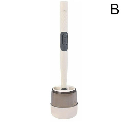 Silikona tualetes birste Tualetes tīrāmā bez mirušā leņķa mazgāšanas tualetes suka Pie sienas stiprināma mājsaimniecības ar garu rokturi Vannas istabas tualetes suku komplekts