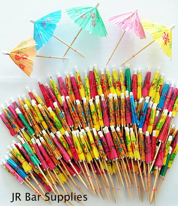 100 τμχ Cocktail Parasols Cocktail Umbrella Sticks Party Frilled Sandwich, ορεκτικό, Cocktail Picks Party Supplies