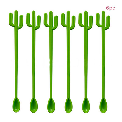 6PCS Štapić za miješanje voćnog soka s temom Hawaii Koktel Mlijeko Med Štapić za miješanje kave Kaktus Flamingo Aloha potrepštine za zabavu