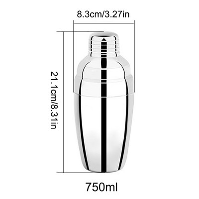 Shaker za koktele od nehrđajućeg čelika Mikser Wine Martini Boston Shaker za barmena Drink Party Barware Tools Bar Set 350ml/530/750ml