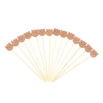 100 kom/lot 13 cm čačkalice slatki medo koktel štapići voćni ražnjići ukras za zabavu