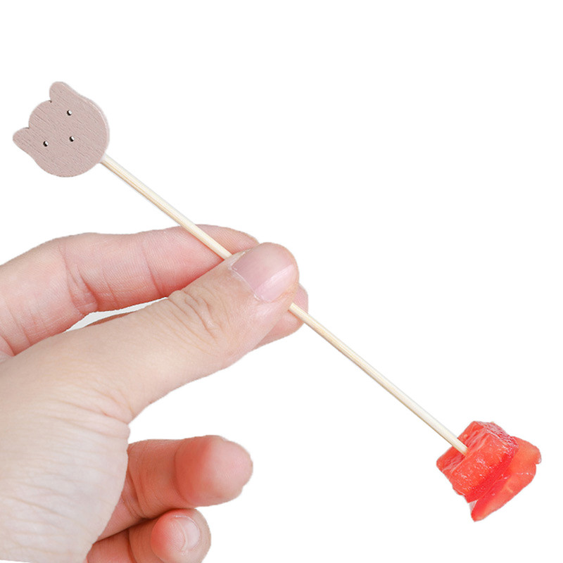 100 kom/lot 13 cm čačkalice slatki medo koktel štapići voćni ražnjići ukras za zabavu