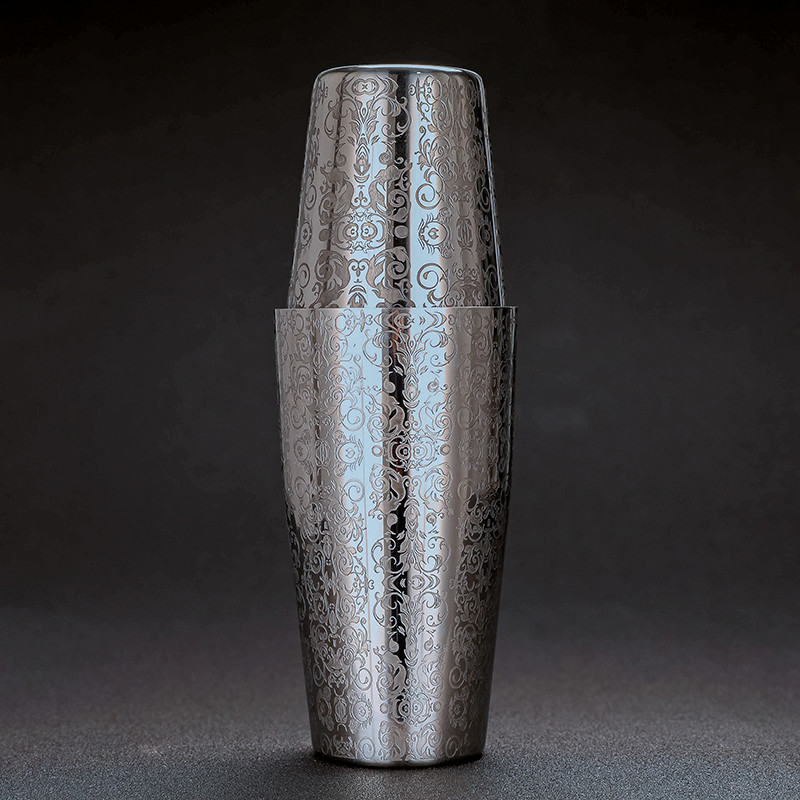 550 ml/850 ml Graviranje od nehrđajućeg čelika Cocktail Boston Bar Shaker Alati za bar