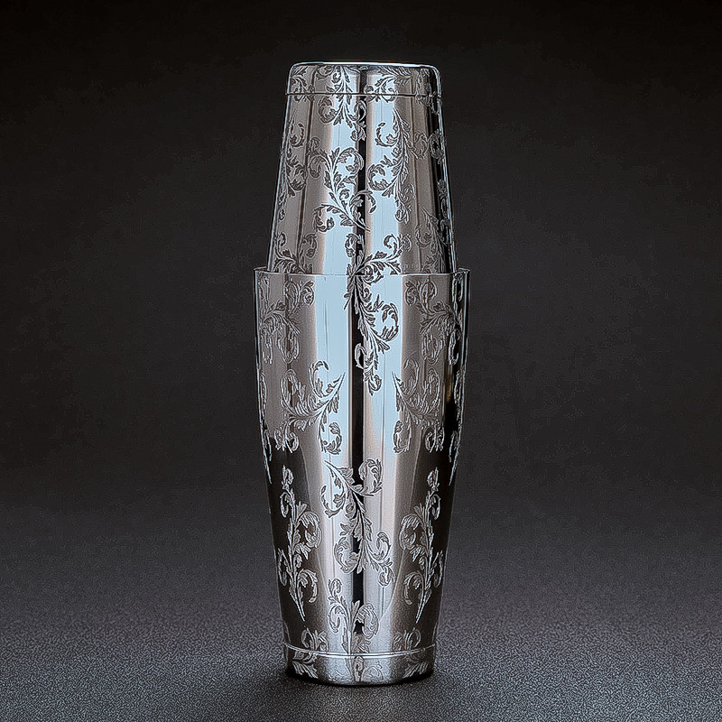 550 ml/850 ml Graviranje od nehrđajućeg čelika Cocktail Boston Bar Shaker Alati za bar