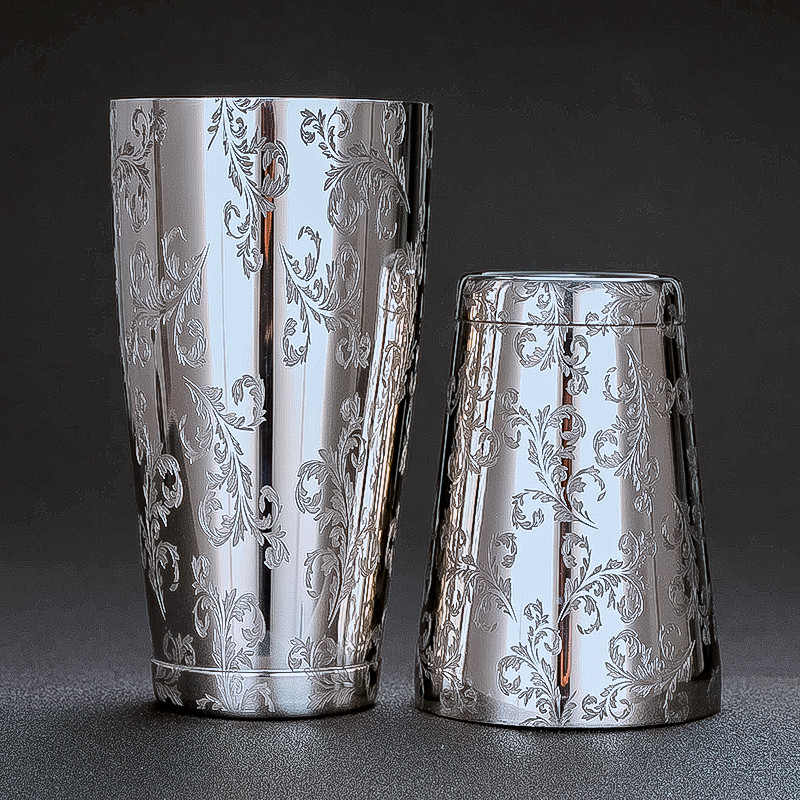 550 ml/850 ml Graviranje od nehrđajućeg čelika Cocktail Boston Bar Shaker Alati za bar