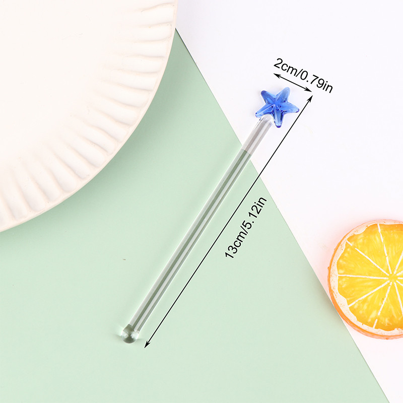 1vnt mielas kūrybingas permatomas ilgomis rankenomis stiklinis maišymo šaukštas kokteilių sukamieji lazdelės stiklinės pieno sultys gėrimų maišymo lazdelės