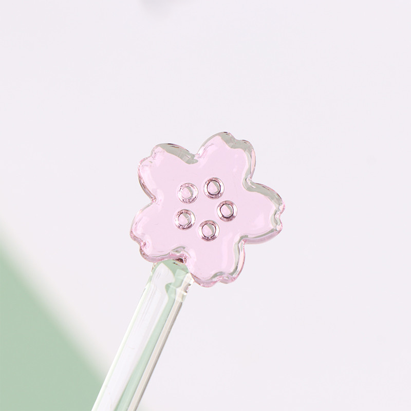 1vnt mielas kūrybingas permatomas ilgomis rankenomis stiklinis maišymo šaukštas kokteilių sukamieji lazdelės stiklinės pieno sultys gėrimų maišymo lazdelės