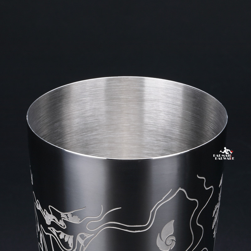 550 ml/850 ml gravējams nerūsējošā tērauda kokteiļu Bostonas stieņa kratītāja stieņa rīks