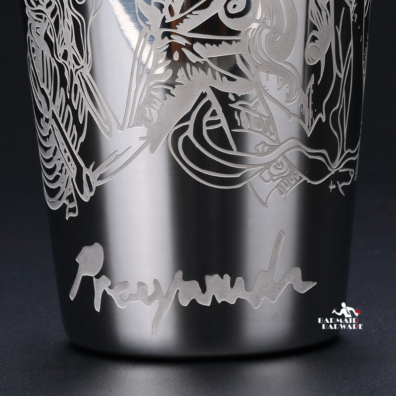 550 ml/850 ml gravējams nerūsējošā tērauda kokteiļu Bostonas stieņa kratītāja stieņa rīks