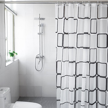 Водоустойчива завеса за душ, устойчива на мухъл, издръжливи паравани за баня с кука, модерни печатни завеси за вана, аксесоари за баня