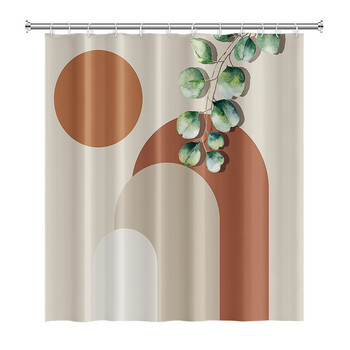 Nordic Wind Абстрактно изкуство Бохо завеса за душ Водоустойчива полиестерна завеса за баня Morandi Color Block Завеси за декор на баня