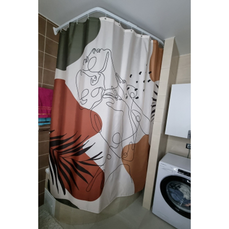 Nordic Wind Abstract Art Boho dušo užuolaidos vandeniui atsparios poliesterio vonios užuolaidos Morandi spalvos blokinės užuolaidos vonios kambario dekoravimui