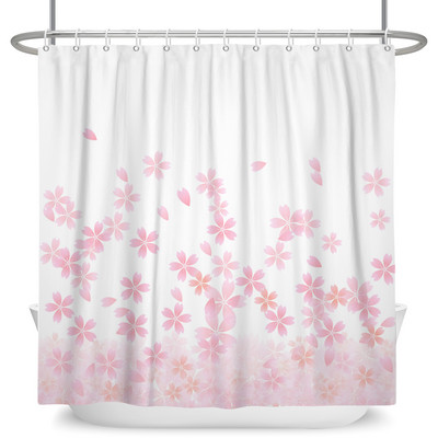 Žalios augalų lapų vynmedžiai Gėlės Dušo užuolaidos Spausdinti Šiuolaikinis Šiaurės šalių minimalistinis polisterinis namų dekoras Vonios užuolaidos su kabliukais