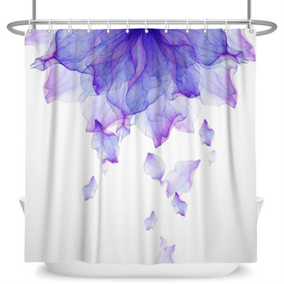 Žalios augalų lapų vynmedžiai Gėlės Dušo užuolaidos Spausdinti Šiuolaikinis Šiaurės šalių minimalistinis polisterinis namų dekoras Vonios užuolaidos su kabliukais