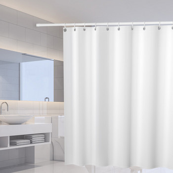 Λευκές κουρτίνες μπάνιου Αδιάβροχη παχύρρευστη κουρτίνα μπάνιου Μονόχρωμη πολυεστερική υφασμάτινη κουρτίνα χωρισμάτων Αξεσουάρ μπάνιου σπιτιού