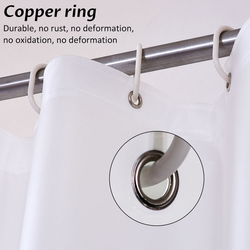 Baltos dušo užuolaidos vandeniui atsparios storos vonios užuolaidos vientisos spalvos poliesterio audinio pertvaros užuolaidos namų vonios kambario priedai