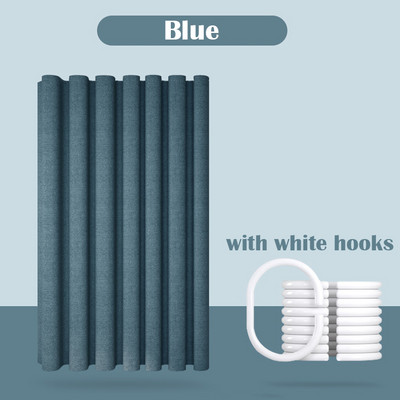 Prabangios storos lino imitacijos dušo užuolaidos vandeniui atsparios vonios užuolaidos vonios kambariui didelis vonios užvalkalas su metaliniais kabliukais