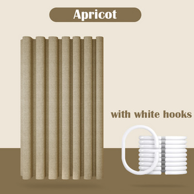 Prabangios storos lino imitacijos dušo užuolaidos vandeniui atsparios vonios užuolaidos vonios kambariui didelis vonios užvalkalas su metaliniais kabliukais