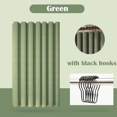 Prabangios storos lino imitacijos dušo užuolaidos vandeniui atsparios vonios užuolaidos vonios kambariui didelis vonios užvalkalas su metaliniais kabliukais