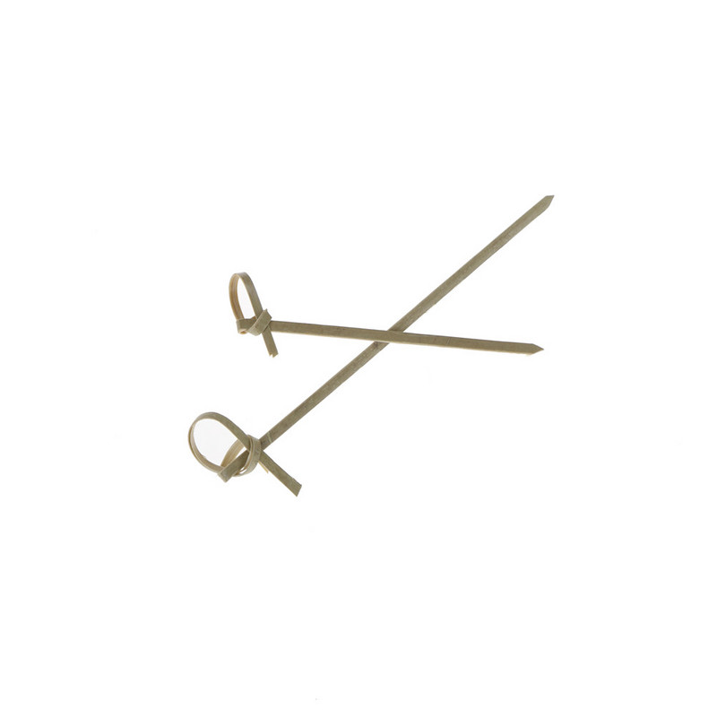 100 tk. Ühekordselt kasutatavad bambusest lipsud, sõlmega vardad, keerdotstega kokteil, puuviljavarred, kahvlipulgad, puhveti tassikoogi pealispind