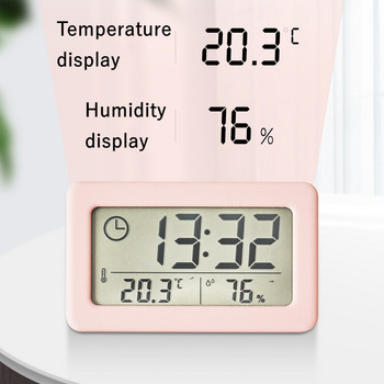 LED цифров часовник Електронен цифров алармен екран Настолен часовник за домашен офис Подсветка Отлагане на данни Календар Настолни часовници