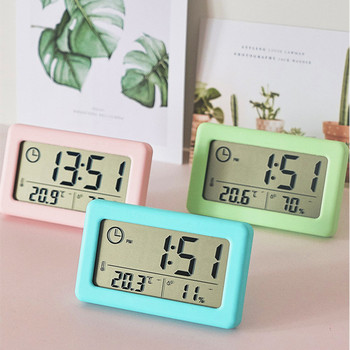 Ψηφιακό ρολόι LED Ηλεκτρονικό ψηφιακό ξυπνητήρι επιτραπέζιο ρολόι για οπίσθιο φωτισμό οικιακού γραφείου Αναβολή δεδομένων Ημερολόγιο Επιτραπέζια ρολόγια