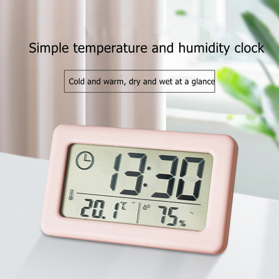 LED Digital Clock Electronic Digital Alarm Screen Desktop Clock for Home Office Backlight Snooze Data Calendar Desk Clocks