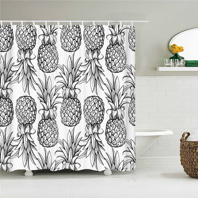 Vodootporne tkanine Zavjese za tuširanje Lišće drveća Bijela breza Kupaonica Velika 240X180 3D print Dekoracija Zavjesa za tuširanje Zaslon za kadu