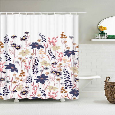 Vodootporne tkanine Zavjese za tuširanje Lišće drveća Bijela breza Kupaonica Velika 240X180 3D print Dekoracija Zavjesa za tuširanje Zaslon za kadu