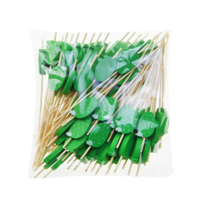 50/100 gab Vienreizējās lietošanas bambusa dakšiņas iesmi Ēdienu cērtes Kūka Deserta salāti Augļu kociņi Priecīgus Ziemassvētkus Mājas dekors Virtuves rīks