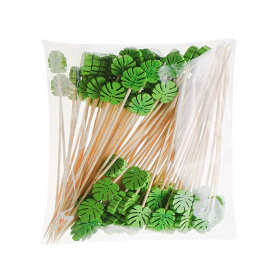 50/100 gab Vienreizējās lietošanas bambusa dakšiņas iesmi Ēdienu cērtes Kūka Deserta salāti Augļu kociņi Priecīgus Ziemassvētkus Mājas dekors Virtuves rīks