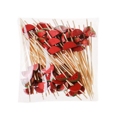 50/100 gab Vienreizējās lietošanas bambusa dakšiņas iesmi Ēdienu cērtes Kūka Deserta salāti Augļu kociņi Priecīgus Ziemassvētkus Mājas dekors Virtuves rīks