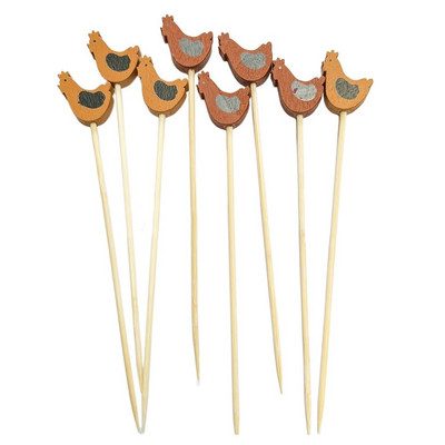 50/100 gab Vienreizējās lietošanas bambusa dakšiņas iesmi Ēdienu cērtes Kūka Deserta salāti Augļu kociņi Priecīgus Ziemassvētkus Mājas dekors Virtuves rīks