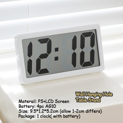 Ceas de masă nordic Ceas de birou LCD Ceas electronic Font mare pentru studenți Ceas de birou mut Ceas de birou Ceas de perete