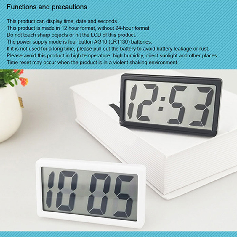 Ceas de masă nordic Ceas de birou LCD Ceas electronic Font mare pentru studenți Ceas de birou mut Ceas de birou Ceas de perete