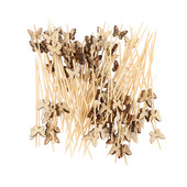 Jednokratni pijuci od bambusa Leptir Hrana Voćni koktel Ručno izrađene čačkalice Potrepštine za piknik zabave Dekoracija kuhinjskih alata 100kom