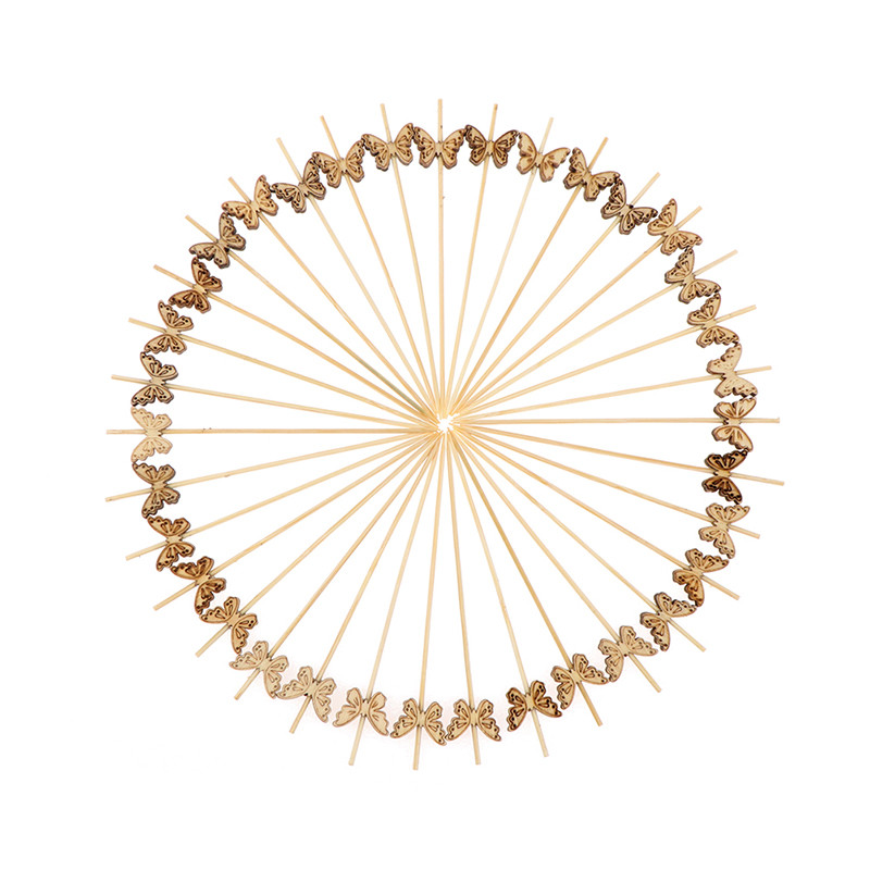 Jednokratni pijuci od bambusa Leptir Hrana Voćni koktel Ručno izrađene čačkalice Potrepštine za piknik zabave Dekoracija kuhinjskih alata 100kom