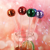 1kom disko kuglice za miješanje, mješalice za koktele, plastične štapiće s okruglim vrhom, mješalice za napitke od kave za dom, bar, kavanu