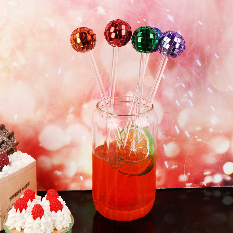 1kom disko kuglice za miješanje, mješalice za koktele, plastične štapiće s okruglim vrhom, mješalice za napitke od kave za dom, bar, kavanu