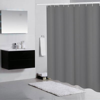 Ūdensnecaurlaidīgi dušas aizkari, sabiezināti pelējuma necaurlaidīgi vannas istabas ekrāni Mazgājami balti, izturīgi aizkari ar āķi vannas istabas dekorēšanai