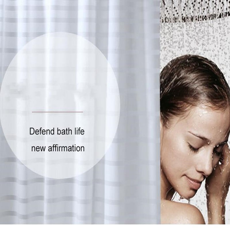 Plastikinės PEVA vandeniui atsparios dušo užuolaidos, skaidrios baltos spalvos vonios užuolaidos Prabangios vonios užuolaidos