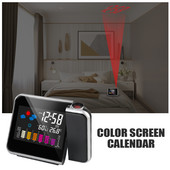 Temperatură LED Umiditate Prognoză meteo Snooze Ceas cu alarmă digital cu proiecție în timp Stație meteo Ceas de masă